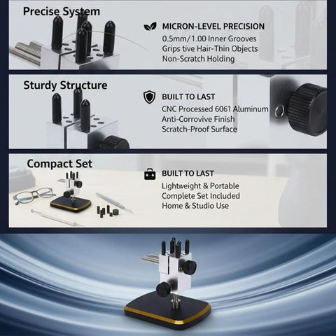 Versatile Mini Vise Table Top Clamp For Hobby Jewelers features rotating base and adjustable angles for precision crafting.