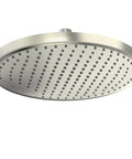 10 Inch Rain Shower Head With Ceiling Or Wall Mount, Ultra Wide Rainfall Coverage, Brass Ball Joint 360 Degree Adjustment, Easy 1 Minute Install, Midnight Black Matte Finish, shown from below
