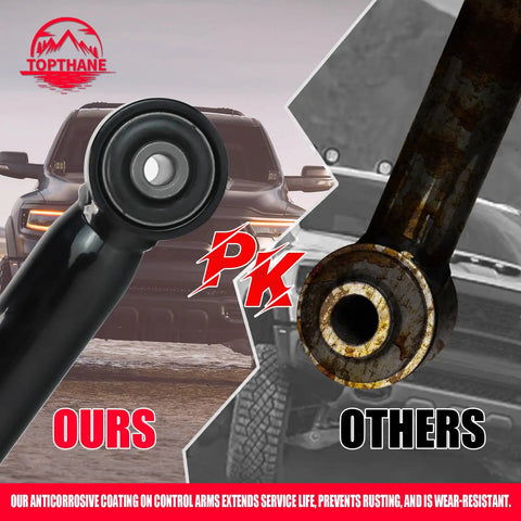 0-4 Inch Rear Adjustable Track Bar Panhard for Ram 1500 Classic and Jeep Gladiator JT Lifted Trucks, Forged Steel with Durable Rubber Bushings, Superior Axle Alignment and Off Road Tolerance Upgrade black rear track bar with rubber bushing