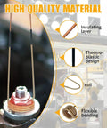 Solary magnetic induction heater coil set front view, 7 coils; copper coils with insulating layer and flexible bending.