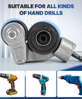 Transform Your Electric Drill Into A Mighty Sheet Metal Cutter With This Nibbler Attachment showing gear fit for various hand drills.