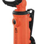 Knucklehead Rechargeable LED Work Light With Clip, 200 Lumens, Dual LEDs, 360 Degree Rotating Head, Orange, IPX4 Water Resistant