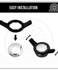 8-Sided Hex Knock Off Wheel Wrench For Wire Wheels And Lowriders Install And Remove Octagon Spinner Caps On Rims And Cars diagram