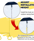 Backyard Trapeze Swing Bar Sixteen Point Five Inch With 47 Inch Coated Chains And Two Snap Hooks Easy Install Swingset Accessory