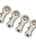 4Pc Garage Ready Threaded Rod End Bearings Equipped With Female Fish Eye Ball Joint Interface For Ironclad Industrial Power Transmission and Mechanical Linkage Systems, heavy duty copper joints.