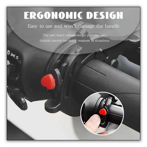 Universal Motorcycle Throttle Lock With Silicone Protective Ring For Hand Fatigue Relief And Grip Friendly Hold Adjustable Clamp Fits 1.18 To 1.57 Inches Compatible With Motorcycles E Bikes And Scooters Durable Black on handlebar with ergon