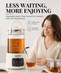 Woman using 3L Electric Kettle And Beverage Dispenser With Infuser And Spigot All In One Health Pot For Iced Tea And Coffee