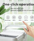 Electric Countertop Ice Maker Featuring Self Cleaning Tech And Rapid Bullet Cube Production In Just Six Minutes with one-click operation buttons.