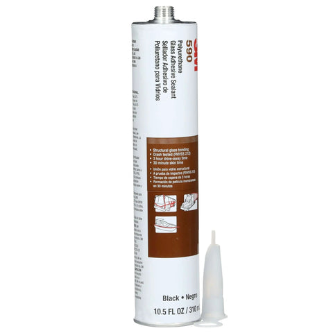 Polyurethane Adhesive for Glass 310 mL Cartridge Pack of 1 Black, Fast-Cure High-Strength Structural and Windshield Bonding Sealant