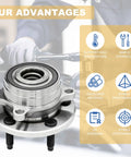 Close-up view of Beefed Up Pair Of Front Or Rear Wheel Hub And Bearing Assemblies 512460 For Ford Explorer 2011 Through 2019 And Ford Police Interceptor Utility 2013 Through 2019 Direct Replacement OE Quality, highlighting features.