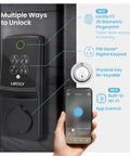 Secure Pro Wi-Fi Deadbolt Smart Lock Packs Hella Fast Ai Fingerprint Unlock In Just.2 Seconds with biometric keypad and phone app.