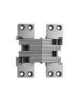 Heavy Duty 316 Stainless Steel Invisible Hinges For Two Inch Metal Doors Featuring A Slick Satin Outdoor Finish With Kickass Fire Resistance.