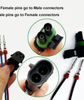 Waterproof 2 Pin Automotive Connector Kit 20 Sets For 18 14 AWG Wiring DIY Friendly Includes Male And Female Terminals
