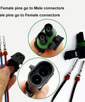 Twippo Weather Pack Connectors 18-14 AWG Kit With 26 Sets Includes Waterproof Sealed Terminals And Housings, male and female pins