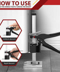 Upgrade Your Home Game With This 2-Pack Labor-Saving Arm Jack Handle, showing tool usage for lifting furniture with 6.69 inch lift.