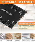 Close-up of teeth on blade from 55 Piece Oscillating Tool Blade Kit with Quick Release Universal Blades for multiple materials.