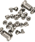 Rock Solid Titanium Torx Replacement Screw Kit Includes One Pivot Nut Plus Two T10 Bolts Eighteen T6 body screws and four T6 clip fasteners.