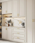 Kitchen cabinets with 10 Pack Gold Cabinet Handles 3 Inch Hole Center Solid Zinc Alloy Brushed Gold Kitchen Drawer Pulls