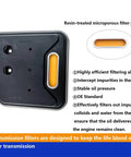 Drop-In Transmission Filter Kit For 14-Bolt RE Auto Transmissions, Includes Internal Pan Filter, Outer Perimeter Seal Gasket, And All-In-One Maintenance Components For Jeep And Dodge Compatibility, resin-treated filter paper