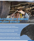 Dang Tough Engine Splash Shield For Kia K5 2021 To 2025 Heavy Duty Under Cover Guard being installed underneath vehicle.