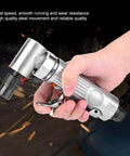 Badass Heavy Duty Pneumatic Angle Die Grinder Featuring 90 Degree Head 25000 RPM Slick Air Motor, held in hand for automotive tasks.