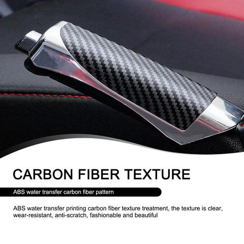 Dope Carbon Fiber Look Handbrake Cover For Cars With Self Adhesive Grip Wear Resistant ABS Anti Scratch Protection Universal