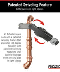 V1 Press Ring And Actuator Kit For Standard Press Tools 1/2 In To 1-1/4 In Copper And Stainless Tubing with V1 actuator jaw