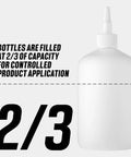 Industrial Grade Cyanoacrylate Adhesive For Woodworking And 3D Printing With Medium Viscosity Fast Bond Clear Drying Durable Fix Perfect For Quick Repairs And Strong Joints bottle showing capacity at two-thirds