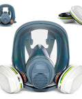 Full Face Respirator Mask With Extra ABEK1P3R Cartridges For Dust And Smoke Reusable Eye Shield Anti Fog Design Adjustable Straps