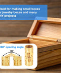Hidden Brass Hinges 8mm 4 Pack With 16 Screws For Jewelry Boxes And Cabinets Concealed Invisible 180 Degree Opening DIY Handcraft