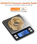 High Precision Jewelry Scale With 0.01g Accuracy And 1000g Capacity Portable Digital Gram Scale holding gold jewelry