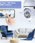 Outdoor 2MP Light Bulb Security Camera Wireless 2 4G WiFi 360 Degree Light Bulb Camera with mobile app, living room view