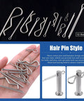 Stainless Steel 304 Cotter Pins And Hairpin R Clips Set 215 Piece Assortment Kit in hand showcasing various sizes.