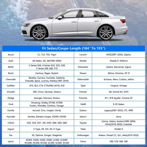 All Weather Waterproof Car Cover Universal Fit For Sedans And Coupes, Heavy Duty Exterior Shield With UV Protection guide