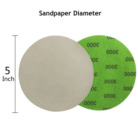 50 Piece 5 Inch Hook And Loop Sanding Disc Set With Grits 3000 4000 5000 7000 And 10000 Extra Fine Wet And Dry Sandpaper