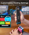 Rechargeable Cordless Battery Spot Welder With Visual Display 3360W Max Power 1-99 Gear Settings Copper Tips Portable Lithium Battery Welder