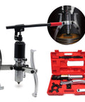 Heavy Duty 5 Ton 3 Jaw Hydraulic Gear Puller with 360 Degree Flexibility for wheel hubs and bearings, kit and case