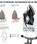 Wall Mounted Ironing Board Rack With Iron Holder And Bathroom Shelf For Space Saving Laundry Room Organization Quick Access Ironing Station Sturdy Wall Mount Easy Installation Keeps Irons And Boards Neatly At Hand measuring guide
