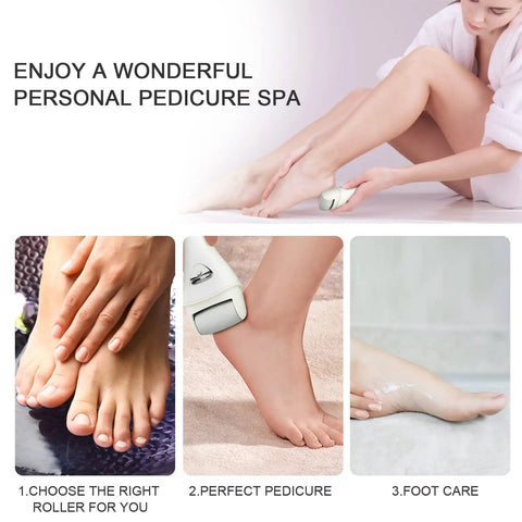 Electric Foot Callus Remover Rechargeable Cordless Foot File That Kicks Dry Skin Out The Window And Delivers Fresh Heels With Zero Hassle For Your Effortless Daily Glow Up in use for personal pedicure.