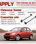 2 Pack Front Sway Bar Links For Hyundai Accent 2006 To 2011 And Kia Rio Rio5 2006 To 2011 Direct Fit Stabilizer Bar Links Replaces K80858 K80859
