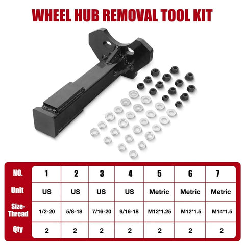 Heavy Duty Wheel Hub Removal Tool For Cars And Trucks Universal Bearing Extractor with bolts and washers on display