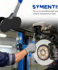 Mechanic using Gen2 2026 Patented Brake Caliper Compression Tool 5 In 1 Piston Compressor And Brake Pad Spreader Kit in workshop
