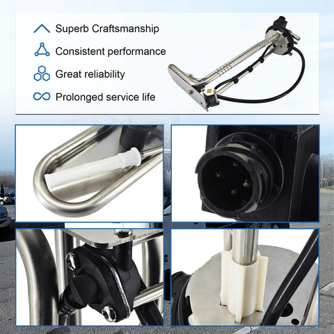 Isuzu Diesel Exhaust Fluid Level Sensor Replacement For NPR HD NPR XD NQR NRR 4HK1 Engines close-up details of design features