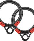 Pair of heavy-duty 15 foot security cables with loops, 10mm braided steel, cut resistant, weatherproof, versatile security chain