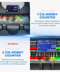 Bank-Grade Money Counter With External Display And All-In-One Thermal Printer, Quick Counts Mixed Denominations, Multi Currency
