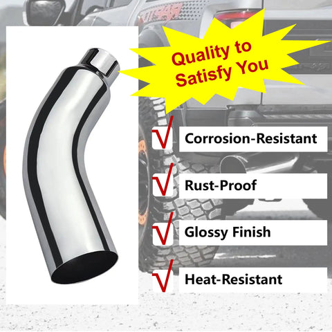 Exhaust Elbow Adapter 4 Inch To 6 Inch With Integrated Steel Clamp Leak Free Installation; chrome finish highlights
