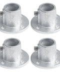 Heavy Duty 4 Pack Railing Flange Pipe Base Fitting For 1 Inch Schedule 40 Pipe Rock Solid Ductile Cast Iron Floor Mount