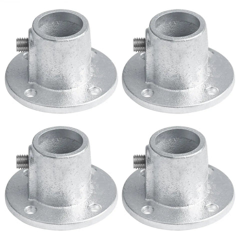 Heavy Duty 4 Pack Railing Flange Pipe Base Fitting For 1 Inch Schedule 40 Pipe Rock Solid Ductile Cast Iron Floor Mount