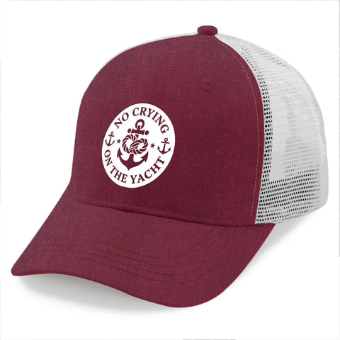 Breathable Yacht Style Trucker Hat For Women And Unisex, Lightweight All Day Comfort With Anti Sweat Band, front view