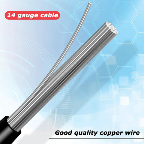 16 Pack SAE 2 Pin Quick Connectors Extension Cables 14 AWG 1 Ft Wire Harness For 12V Motorcycle Car Solar Panel Battery Charger And Automotive Use Red And Black Polarity Included, 14 gauge copper wire